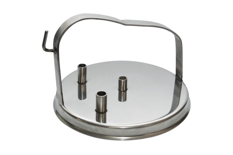 Inox poklopac kante prečnika 180 mm za muzilice sa tri izvoda