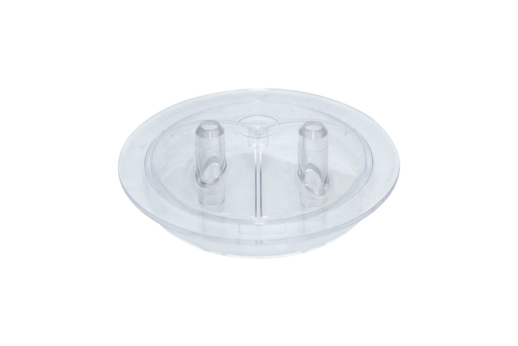 Plastični providni poklopac kante prečnika 180 mm sa dva izvoda